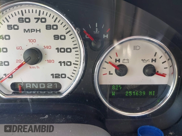 2005 Ford F-150 XLT with VIN 1FTPX12575NA61851, listed as a IAAI auction lot 41713974 with 251,639 mi miles. Bid and sale history available at carsss.com. Image 7.