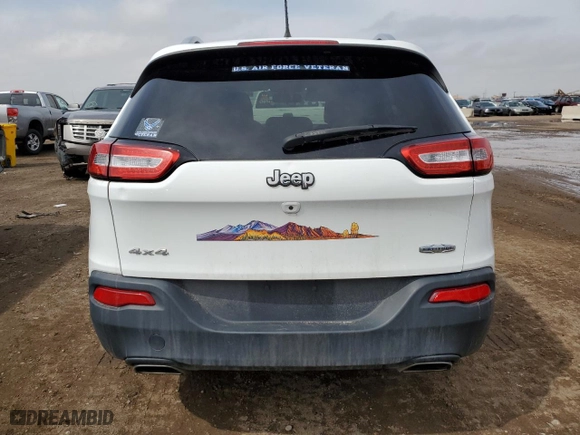 2015 Jeep Cherokee Latitude with VIN 1C4PJMCS6FW773657, listed as a Copart auction lot 51110215 with 132,928 mi miles and Salvage Title. Bid and sale history available at carsss.com. Image 6.