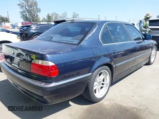 2001 BMW 7 Series 740iL with VIN WBAGH83451DP33964, listed as a IAAI auction lot 42223541 with 192,111 mi miles and . Bid and sale history available at DreamBid. Image 4.