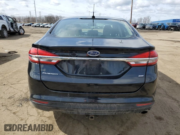 2017 Ford Fusion SE with VIN 3FA6P0H71HR415787, listed as a Copart auction lot 50196035 with 83,366 mi miles and Clean Title. Bid and sale history available at carsss.com. Image 6.