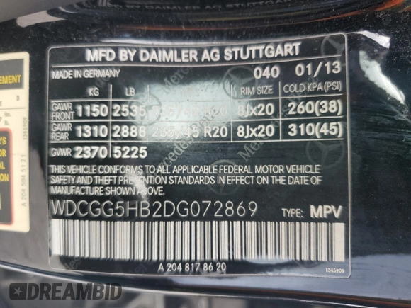 2013 Mercedes-Benz GLK 350 z VIN WDCGG5HB2DG072869, wystawiony jako Copart lot #43764205 z przebiegiem 199 823 mil mil oraz Szkoda całkowita • Salvage title. Historia ofert i sprzedaży dostępna na DreamBid. Obrazek 14.