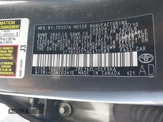 2010 Toyota Corolla with VIN 2T1BU4EE7AC417583, listed as a IAAI auction lot 42520112 with 139,795 mi miles and . Bid and sale history available at DreamBid. Image 9.