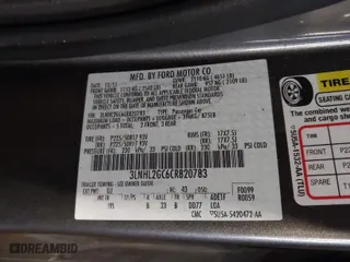 2012 Lincoln MKZ with VIN 3LNHL2GC6CR820783, listed as a IAAI auction lot 41666049 with 1 mi miles. Bid and sale history available at carsss.com. Image 9.