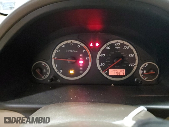 2005 Honda CR-V EX with VIN SHSRD78835U328965, listed as a Copart auction lot 53976975 with 175,515 mi miles and Salvage Title. Bid and sale history available at DreamBid. Image 9.