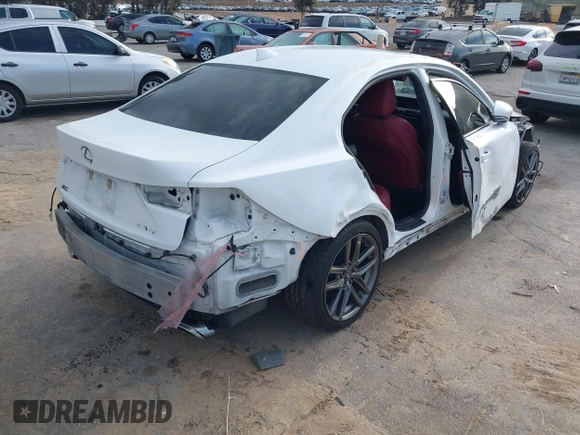 2019 Lexus IS with VIN JTHBA1D20K5085529, listed as a IAAI auction lot 41787672 with 105,633 mi miles. Bid and sale history available at carsss.com. Image 4.