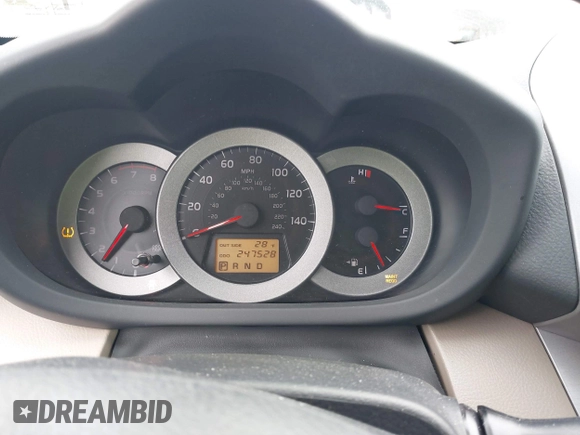 2008 Toyota RAV4 with VIN JTMBK35V385053914, listed as a IAAI auction lot 41311995 with 247,528 mi miles. Bid and sale history available at carsss.com. Image 7.