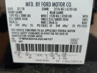 2018 Ford Explorer XLT with VIN 1FM5K8DHXJGC40157, listed as a Copart auction lot 51844945 with 137,476 mi miles and Salvage title. Bid and sale history available at DreamBid. Image 13.