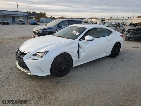 2015 Lexus RC 350 with VIN JTHHE5BC2F5005364, listed as a Copart auction lot 75643834 with 125,650 mi miles and Salvage Title. Bid and sale history available at carsss.com. Image 1.