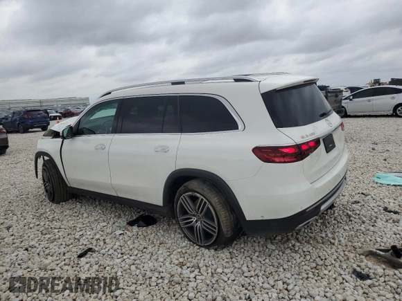 2024 Mercedes-Benz GLS 450 with VIN 4JGFF5KE8RB125341, listed as a Copart auction lot 43917165 with 17,544 mi miles and Salvage title. Bid and sale history available at DreamBid. Image 2.