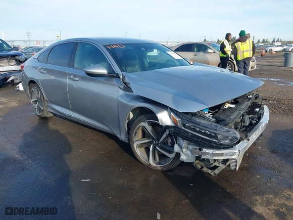 2019 Honda Accord Sedan Sport 1.5T with VIN 1HGCV1F39KA016606, listed as a IAAI auction lot 41809150 with 142,503 mi miles. Bid and sale history available at carsss.com. Image 1.