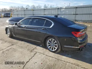 2018 BMW 7 Series 740i xDrive with VIN WBA7E4C53JGV24022, listed as a Copart auction lot 84907394 with 0 mi miles and Salvage Title. Bid and sale history available at carsss.com. Image 2.