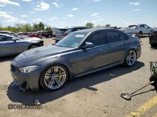 2015 BMW M3 with VIN WBS3C9C54FP804665, listed as a Copart auction lot 50595684 with 92,272 mi miles. Bid and sale history available at carsss.com. Image 1.