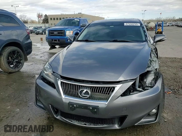 2012 Lexus IS 250 with VIN JTHCF5C29C5056580, listed as a Copart auction lot 47550255 with 116,140 mi miles and Salvage Title. Bid and sale history available at DreamBid. Image 14.