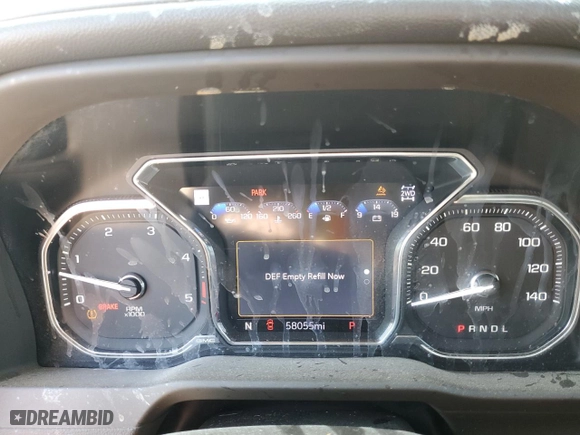 2023 GMC Sierra 2500HD Denali with VIN 1GT49REY6PF181607, listed as a Copart auction lot 74036114 with 58,055 mi miles and Non Repairable. Bid and sale history available at carsss.com. Image 9.