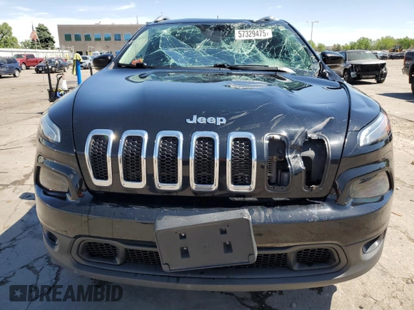 2018 Jeep Cherokee Latitude Plus with VIN 1C4PJMLX1JD579053, listed as a Copart auction lot 57329475 with 93,592 mi miles and Salvage title. Bid and sale history available at DreamBid. Image 5.