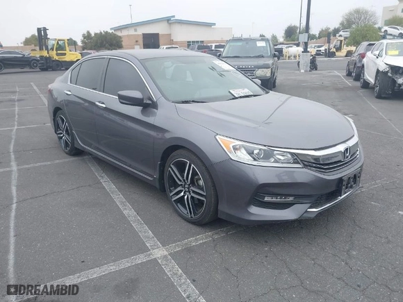 2016 Honda Accord Sedan Sport with VIN 1HGCR2F5XGA034762, listed as a IAAI auction lot 41933612 with 132,605 mi miles. Bid and sale history available at carsss.com. Image 1.