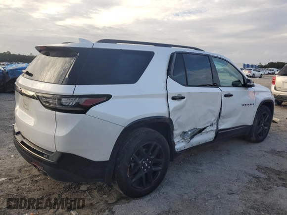 2021 Chevrolet Traverse Premier with VIN 1GNERKKW6MJ129344, listed as a Copart auction lot 80204484 with 69,387 mi miles and Salvage Title. Bid and sale history available at carsss.com. Image 3.