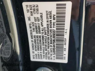 2011 Honda CR-V EX-L with VIN 5J6RE4H75BL009337, listed as a Copart auction lot 52801565 with 195,923 mi miles and Salvage Title. Bid and sale history available at carsss.com. Image 12.