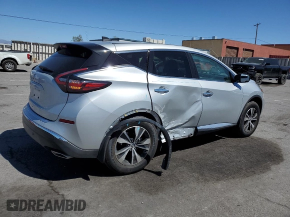 2022 Nissan Murano S with VIN 5N1AZ2AJ8NC108980, listed as a Copart auction lot 71496214 with 15,891 mi miles and Salvage Title. Bid and sale history available at DreamBid. Image 3.