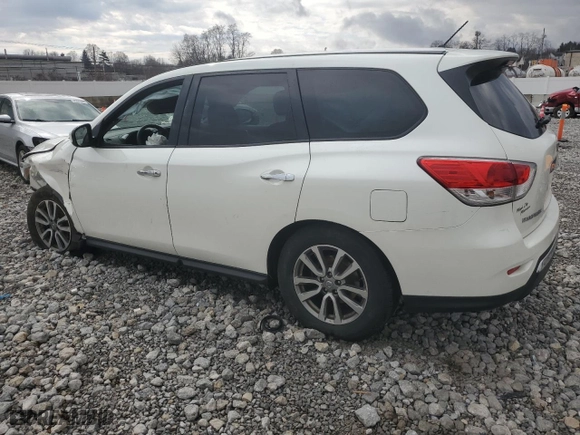 2015 Nissan Pathfinder Platinum with VIN 5N1AR2MMXFC640254, listed as a Copart auction lot 46470045 with 0 mi miles and Salvage Title. Bid and sale history available at carsss.com. Image 2.