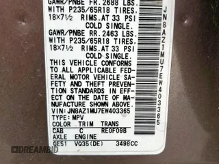 2014 Nissan Murano SL z VIN JN8AZ1MU7EW403365, wystawiony jako Copart lot #57559915 z przebiegiem 236 206 mil mil oraz Czysty tytuł • Clean title. Historia ofert i sprzedaży dostępna na DreamBid. Obrazek 13.