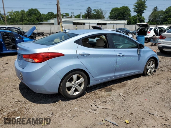 2011 Hyundai Elantra GLS with VIN KMHDH4AE0BU150533, listed as a Copart auction lot 60357125 with 51,718 mi miles and Salvage title. Bid and sale history available at DreamBid. Image 3.