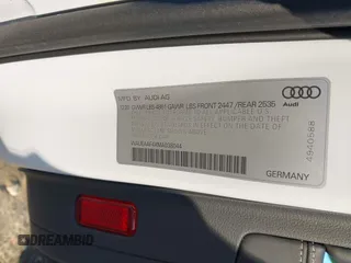 2021 Audi A4 S line Premium Plus with VIN WAUEAAF4XMA038044, listed as a IAAI auction lot 41354276 with 19,726 mi miles and . Bid and sale history available at DreamBid. Image 9.