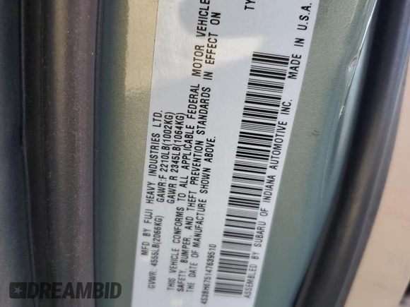 2004 Subaru Legacy Outback z VIN 4S3BH675147639510, wystawiony jako Copart lot #46983405 z przebiegiem 159 250 mil mil oraz Szkoda całkowita • Salvage title. Historia ofert i sprzedaży dostępna na DreamBid. Obrazek 13.