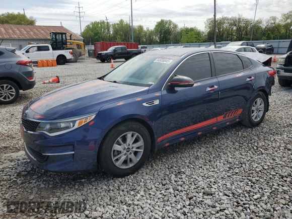 2017 Kia Optima LX with VIN 5XXGT4L35HG177799, listed as a Copart auction lot 54935045 with 92,216 mi miles and Salvage Title. Bid and sale history available at DreamBid. Image 1.