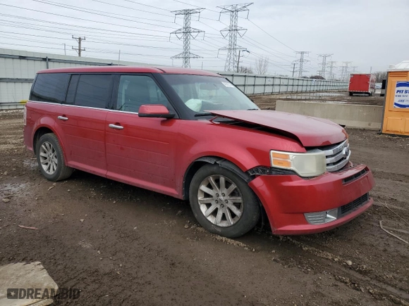 2010 Ford Flex SEL with VIN 2FMGK5CC8ABA29382, listed as a Copart auction lot 49280575 with 176,549 mi miles and Salvage Title. Bid and sale history available at carsss.com. Image 4.