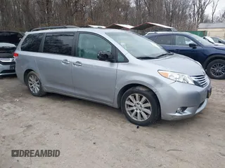 2012 Toyota Sienna XLE with VIN 5TDDK3DC7CS037579, listed as a IAAI auction lot 41080620 with 158,843 mi miles. Bid and sale history available at carsss.com. Image 1.