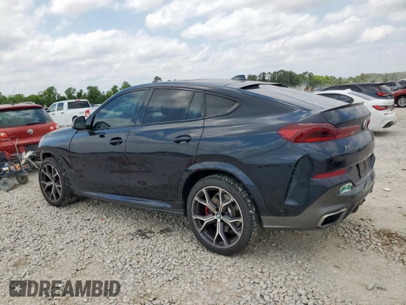 2022 BMW X6 M50i z VIN 5UXCY8C09N9J10045, wystawiony jako Copart lot #57225715 z przebiegiem 54 024 mil mil oraz Szkoda całkowita • Salvage title. Historia ofert i sprzedaży dostępna na DreamBid. Obrazek 2.
