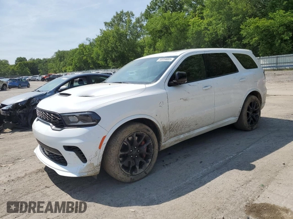 2024 Dodge Durango SRT Hellcat Premium z VIN 1C4SDJH92RC153397, wystawiony jako Copart lot #58559005 z przebiegiem 659 mil mil oraz Szkoda całkowita • Salvage title. Historia ofert i sprzedaży dostępna na DreamBid. Obrazek 1.