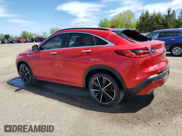 2022 Infiniti QX55 Sensory with VIN 3PCAJ5L31NF104767, listed as a Copart auction lot 57218455 with 73,694 mi miles and Clean title. Bid and sale history available at DreamBid. Image 2.