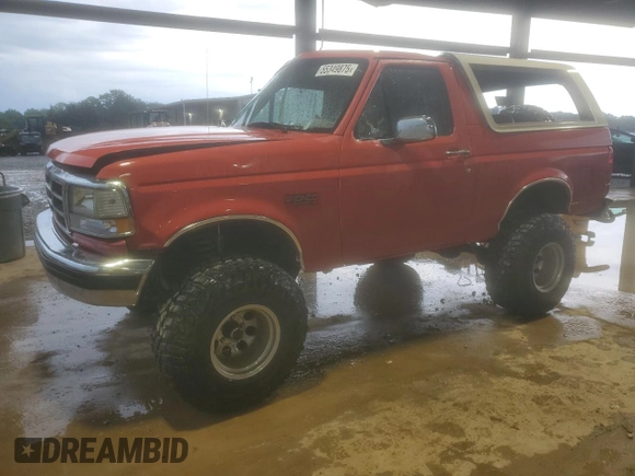 1994 Ford Bronco XL with VIN 1FMEU15N6RLA13024, listed as a Copart auction lot 55349875 with 212,812 mi miles and Salvage title. Bid and sale history available at DreamBid. Image 1.