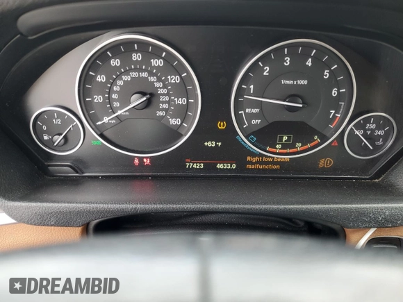 2015 BMW 4 Series 428i with VIN WBA3V7C51F5A24110, listed as a Copart auction lot 44643575 with 77,423 mi miles and Salvage Title. Bid and sale history available at carsss.com. Image 9.