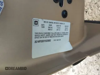 2000 Chevrolet Impala с VIN 2G1WF55EXY9230682, выставлен на аукционе IAAI как лот 42248121 с пробегом Не указан миль и . История ставок и продаж доступна на DreamBid. Изображение 9.