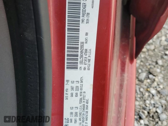 2008 Dodge Avenger SXT with VIN 1B3LC56KX8N299636, listed as a Copart auction lot 53743195 with 116,924 mi miles and Salvage Title. Bid and sale history available at DreamBid. Image 12.