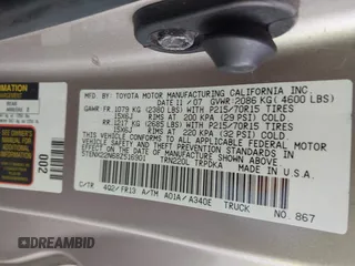 2008 Toyota Tacoma с VIN 5TENX22N68Z516901, выставлен на аукционе IAAI как лот 42359973 с пробегом 283 795 миль миль и . История ставок и продаж доступна на DreamBid. Изображение 9.
