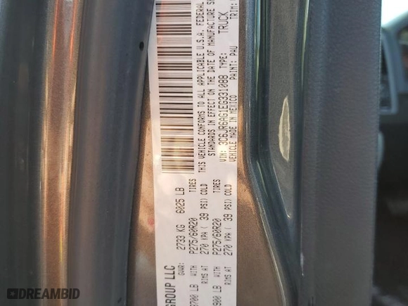 2014 Ram 1500 Tradesman with VIN 3C6JR6AG1EG331088, listed as a Copart auction lot 87117044 with 144,459 mi miles and Salvage Title. Bid and sale history available at carsss.com. Image 12.