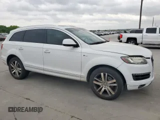 2015 Audi Q7 Premium Plus with VIN WA1LGAFE2FD023602, listed as a Copart auction lot 53737705 with 102,395 mi miles and Salvage Title. Bid and sale history available at DreamBid. Image 4.
