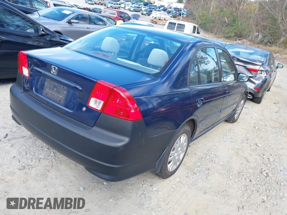 2004 Honda Civic LX with VIN 2HGES15564H516764, listed as a IAAI auction lot 40933100 with 107,000 mi miles. Bid and sale history available at carsss.com. Image 4.