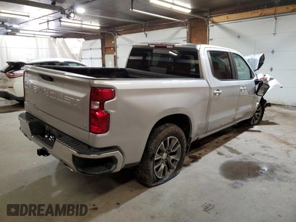 2021 Chevrolet Silverado 1500 LT with VIN 1GCUYDET7MZ189364, listed as a Copart auction lot 83986924 with 0 mi miles and Salvage Title. Bid and sale history available at carsss.com. Image 3.