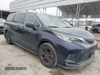 2021 Toyota Sienna XSE with VIN 5TDXRKEC5MS025417, listed as a IAAI auction lot 41420892 with 56,055 mi miles and . Bid and sale history available at DreamBid. Image 1.