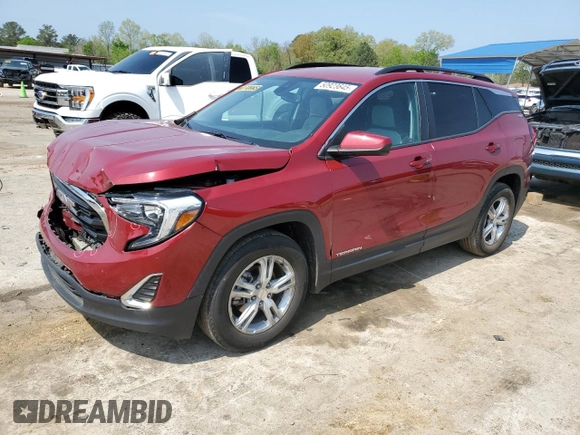 2021 GMC Terrain SLE z VIN 3GKALMEVXML328434, wystawiony jako Copart lot #50923645 z przebiegiem 52 026 mil mil oraz Szkoda całkowita • Salvage title. Historia ofert i sprzedaży dostępna na DreamBid. Obrazek 1.
