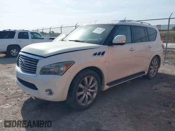 2014 Infiniti QX80 z VIN JN8AZ2NE4E9061997, wystawiony jako IAAI lot #42004389 z przebiegiem 191 814 mil mil oraz . Historia ofert i sprzedaży dostępna na DreamBid. Obrazek 2.
