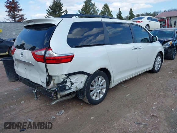 2016 Toyota Sienna XLE with VIN 5TDYK3DC5GS700459, listed as a IAAI auction lot 41905607 with Not provided miles and . Bid and sale history available at DreamBid. Image 4.