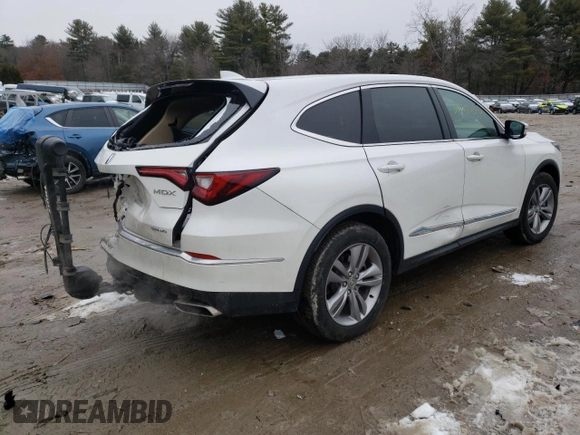 2022 Acura MDX with VIN 5J8YE1H38NL034090, listed as a Copart auction lot 38883593 with 14,062 mi miles. Bid and sale history available at carsss.com. Image 3.