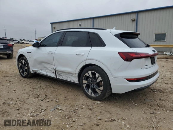 2022 Audi e-tron Premium with VIN WA1AAAGE4NB042461, listed as a Copart auction lot 83235624 with 10,991 mi miles and Salvage title. Bid and sale history available at DreamBid. Image 2.