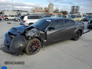 2023 Dodge Charger SRT Hellcat Widebody Jailbreak with VIN 2C3CDXL90PH553374, listed as a Copart auction lot 87508145 with 12,897 mi miles and Salvage Title. Bid and sale history available at carsss.com. Image 1.